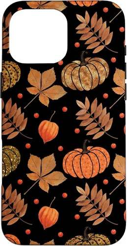 Vista 19 de Otoño hojas y calabazas patrón Halloween otoño regalos caso para iPhone 17