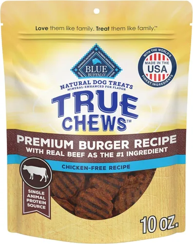 Vista 14 de Blue Buffalo True Chews - Golosinas para perros, hechas en EE. UU. con ingredientes naturales, receta de tocino de pollo, bolsa de 12 onzas Pollo