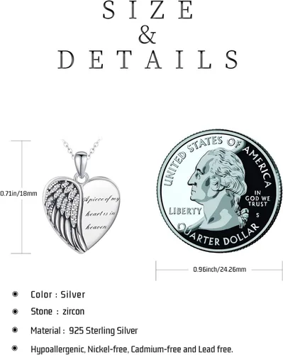 Vista 6 de CHENGHONG Heart Pendant Locket Necklace 925 Sterling Silver Personalized Locket Necklace That Holds Pictures Photo Memorial Memory Jewelry Gifts for