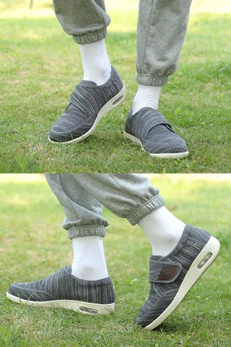 Vista 7 de ZUMEIJIA Zapatos deportivos ajustables para hombre para diabetes que añaden fertilizante para ensanchar la hinchazón de los pies zapatos