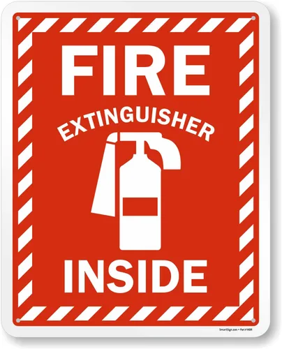 Vista 13 de SmartSign Etiqueta interior para extintor de incendios 4 x 6 pulgadas reflectante de grado de ingeniero, paquete de 3