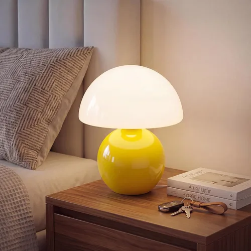 Vista 16 de Dawnwake Lámpara de Mesa con Forma de Hongo para Dormitorio, Lámparas Pequeñas de Escritorio para Mesita de Noche para Mesas de Noche de Sala