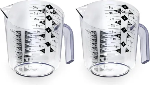 Vista 10 de Chef Craft Select Taza medidora de plástico, capacidad de 1 taza, transparente