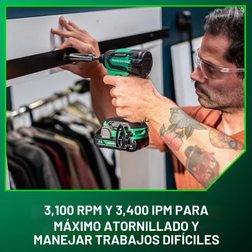 Vista 8 de Metabo HPT 18V Cordless Brushless, Impact Driver Kit, WH18DEX