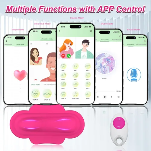 Vista 5 de Vibrador portátil con control remoto por aplicación para ropa interior, juguetes sexuales para adultos para mujeres o parejas, vibrador mini