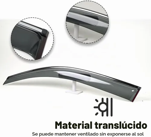 Vista 3 de 4 deflectores de ventana para Honda CRV CR-V 2007-2011, cromados