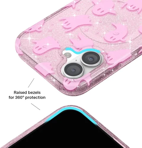 Vista 626 de VELVET CAVIAR Funda para iPhone 15, compatible con MagSafe, probada contra caídas de 10 pies, fundas protectoras de diseño, leopardo color rosa