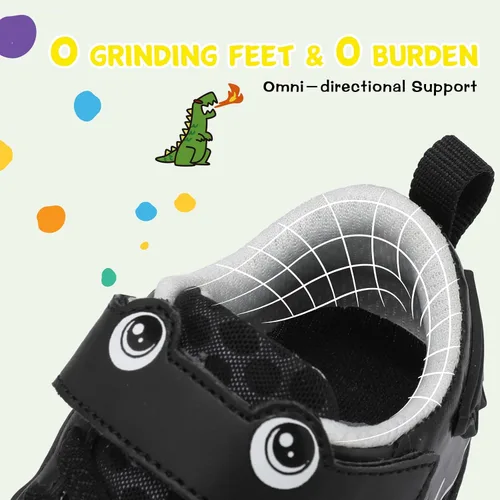 Vista 4 de JIASUQI Zapatos deportivos transpirables para bebés niños y niñas, zapatos para caminar para bebés de 0 a 18 meses