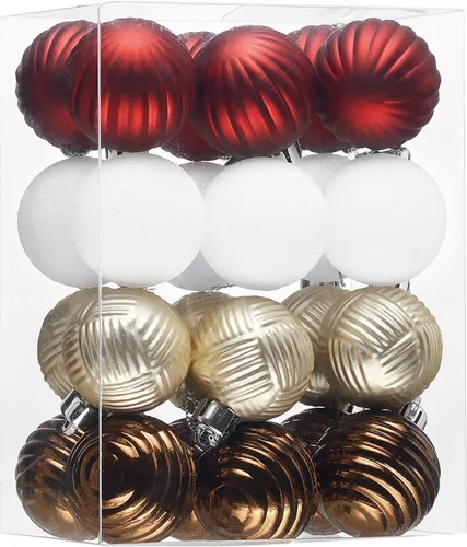 Vista 14 de Valery Madelyn - Juego de 24 adornos de Navidad para árbol de 2.36 pulgadas cobre dorado