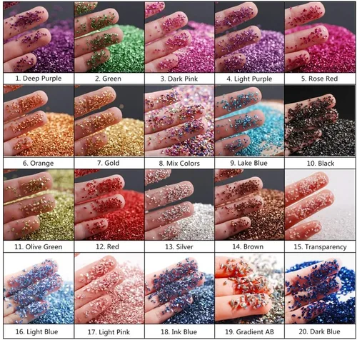 Vista 4 de Brillantinas metálicas irregulares de vidrio triturado, espolvorea con purpurina gruesa, dorado, 3.53 oz, 5/64 – 5/32 pulgadas, para manualidades