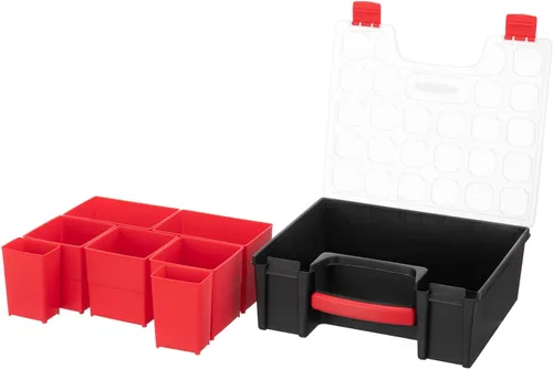Vista 5 de INTERTOOL Organizador de Ferretería con 7 Contenedores Removibles Profundos - Caja de Herramientas de Almacenamiento de Piezas Pequeñas