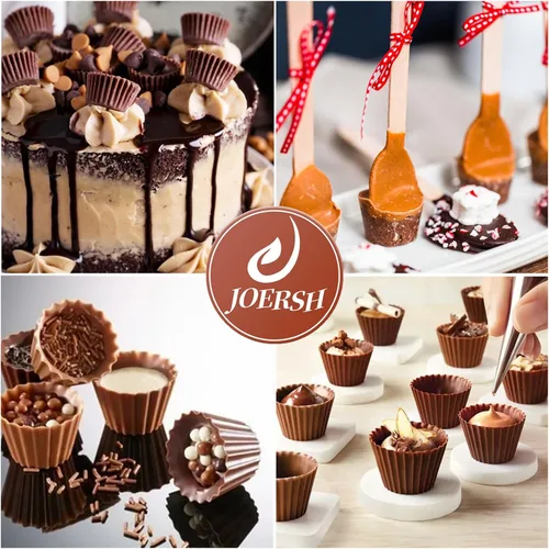 Vista 7 de JOERSH Molde de silicona para taza de mantequilla de maní de 30 cavidades, tamaño de mordida para bombas de grasa Keto, chocolate oscuro