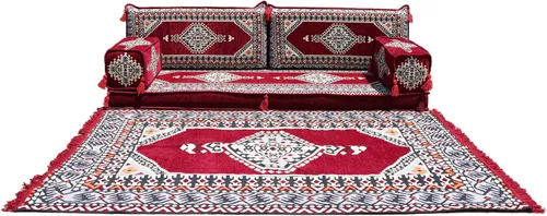 Vista 32 de arabicsofa Sofá de piso árabe Jalsa - Sofá tradicional hecho a mano para sala de estar