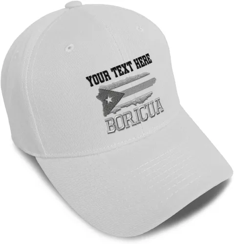Vista 31 de Gorras de béisbol personalizadas para hombres y mujeres, bordadas con mapa de la isla de Puerto Rico, bandera C, sombreros de béisbol para hombre