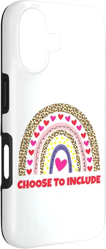 Vista 3 de Choose to Include Leopard Rainbow Special Needs Awareness Case for iPhone 17
