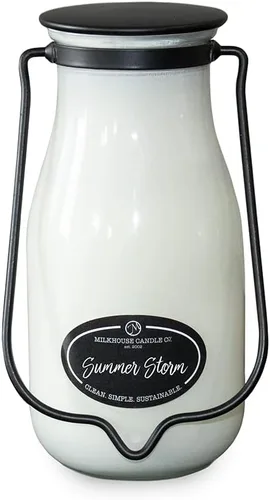 Vista 22 de Milkhouse Candle Company, Cotton Blossom, Creamery Glow Collection Vela perfumada de soya con aroma a flor de algodón: Vela en botella de leche, 14