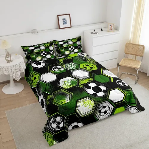 Vista 66 de Juego de ropa de cama de baloncesto para niños y adolescentes, juego de edredón deportivo para niños, tamaño matrimonial, suave, ligero, decoración