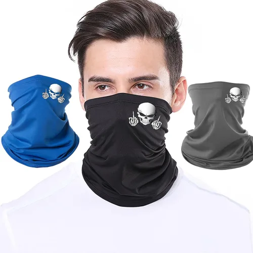 Vista 10 de Polainas de cuello para hombres, bandanas pasamontañas, máscara de media cara, máscara de esquí negra resistente al viento