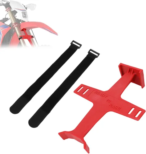 Vista 11 de Protector universal de horquilla de motocicleta, abrazadera de soporte de horquilla de 11.2 pulgadas, protector guardián de suspensión con 2 correas