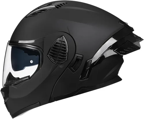 Vista 9 de Casco de Motociclista de Cara Completa con Visera Dual y Abatible para Adultos, Hombres y Mujeres, Integrado para Motocicleta, Calle, Ciclomotor