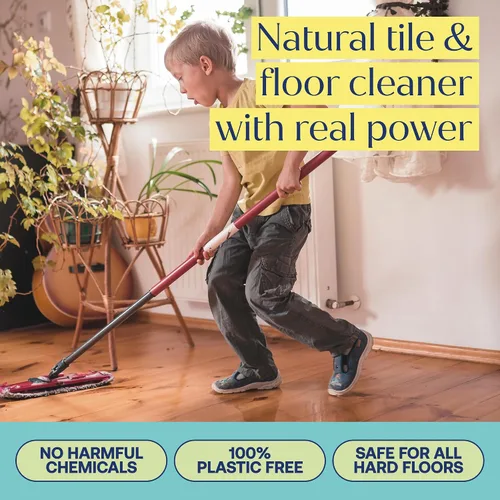 Vista 2 de Fab Tab Tabletas limpiadoras de suelos duros, tabletas solubles premedidas para suelos de madera, azulejos y vinilo. Fórmula a base de enzimas