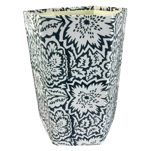 Vista 10 de Fern Trail Cesta de Basura de 3.3 Galones Pequeña Cesta de Basura Decorativa con Estampado en Bloque Sala de Estar, Dormitorio, Baño Ecológica