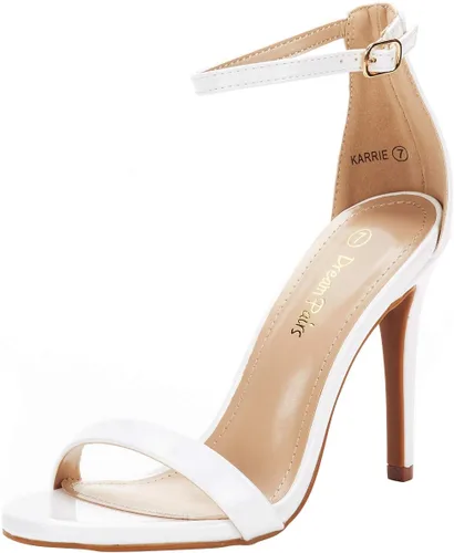 Vista 25 de DREAM PAIRS Sandalias de tacón alto para mujer Negro/Gamuza