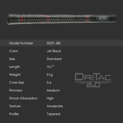 Vista 4 de Winn Golf Grip Dri-Tac 2.0 Ladies & Men's Club Grips - Shock Absorption AVS Technology for Enhanced Performance Optimal Hand Alignment, Grip