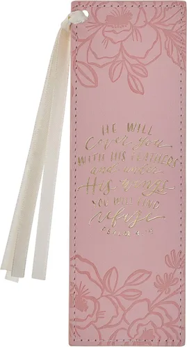 Vista 25 de Christian Art Gifts - Marcapáginas premium de piel sintética vegana con escritura bíblica para mujeres: Cuando ella habla - Proverbios 31:26, Marrón