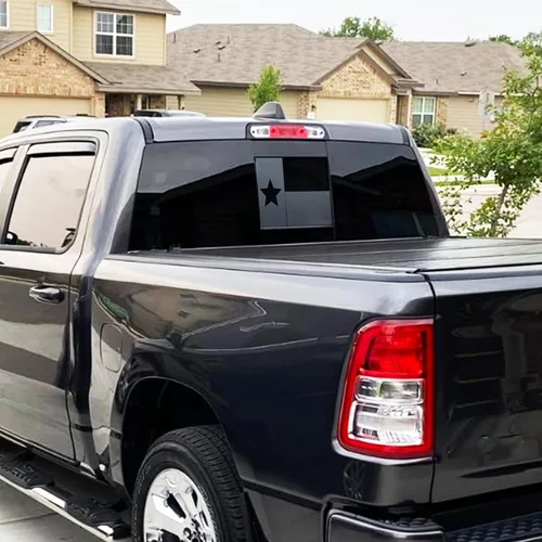Vista 2 de Xinghe Adhesivo para Nissan Frontier 2013-2023, para ventana corredera trasera, vinilo negro mate para camioneta, calcomanía para Nissan Fontier