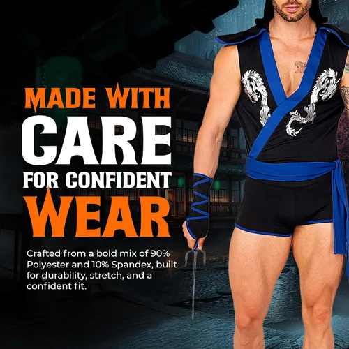 Vista 5 de Roma Costume Men's Roma's 3pc Ninja Warrior Costume