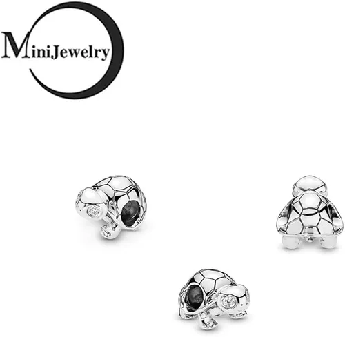 Vista 3 de MiniJewelry Dijes de plata de ley para mujeres y niñas, elefante, tortuga, cerdo, para pulseras de zoológico, koala, oso, erizo, dinosaurio, búho