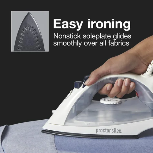 Vista 3 de Proctor - Plancha Silex y vaporizador vertical para ropa con suela antiadherente, 1200 vatios, ajustes de vapor de pulverización y ráfaga