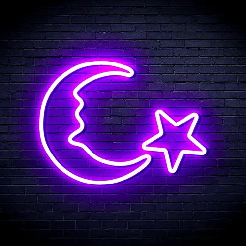 Vista 14 de ADVPRO Moon and Star Flex Silicone LED Neon Sign - Azul - st16s33-fnu0009-b