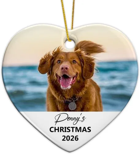 Vista 9 de Adorno de Navidad con foto personalizada 2025 para la familia, aniversario como el señor y la señora abuelos, carga cualquier imagen, cualquier foto