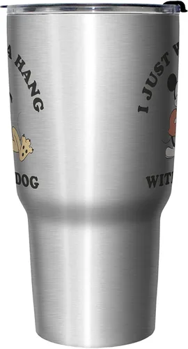 Vista 2 de Disney Mickey Dog Fill Lover - Taza de viaje de acero inoxidable de 27 onzas