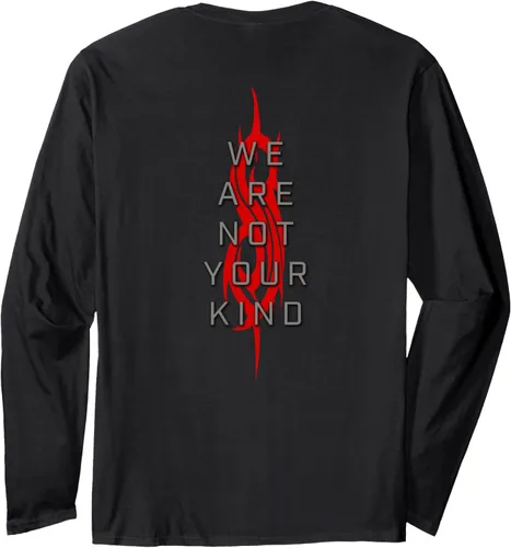 Vista 3 de Slipknot Camiseta oficial de manga larga con texto en inglés «We Are Not Your Kind Title», Negro, S