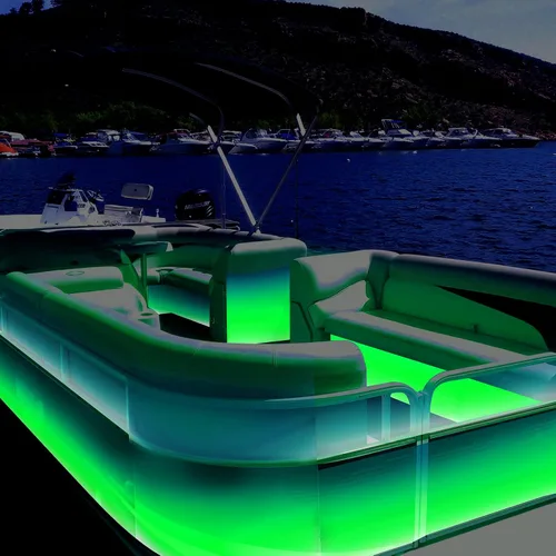 Vista 8 de Luces de barco de 25 pies para pesca nocturna, tira de luces LED marinas de 12 V, impermeable, luz interior para pontón, kayak, barcos Jon, lanchas