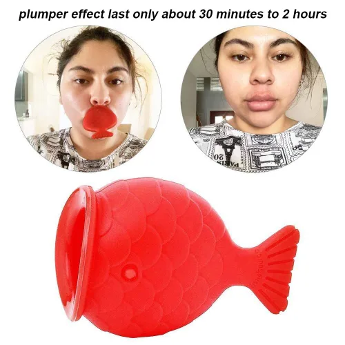 Vista 4 de Labios Potenciador Dispositivo Regordete Labios Silicona Forma de Pez Labios Plumper Labios Rellenar Labios Natural Pout Boca Herramienta Sexy Boca