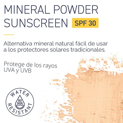 Vista 2 de Brush On Block Protector solar en polvo mineral SPF 30 de nueva fórmula, tacto de bronceado, recargable, amplio espectro, protección facial