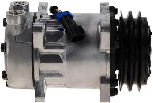 Vista 2 de Compresor de A/C SD7H15 para Kenworth T200 / Peterbilt 200, 310, 320 - OEM # 4041 4696 F696003231 2602742C91 F696001321 F696002231 QR