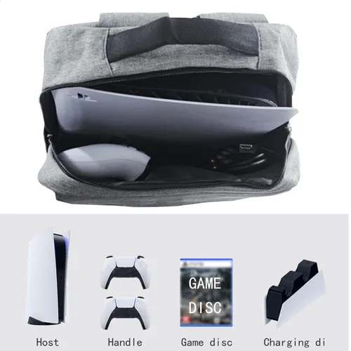 Vista 5 de Travel Backpack for PS5 Console - Carrying Case for PS5 - Travel Bag for PS5 Console, Accessories Protective Carrying Case Storage Bag for Game