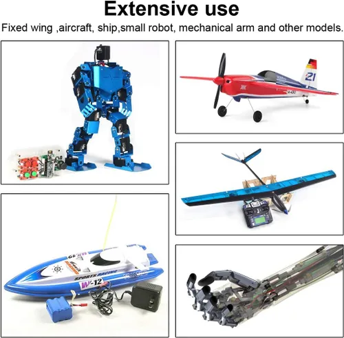 Vista 6 de 8 unids MG90S 9G Micro Servo Metal Gear Adecuado para Control Remoto Helicóptero Avión Modelo RC Robot Brazo/Mano Control con Cable