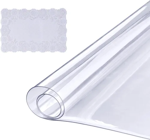 Vista 20 de VEVOR - Mantel cuadrado transparente de PVC, 12" x 12", 1.5mm de grosor, impermeable, resistente a manchas, duradero, para escritorio, mesa de café