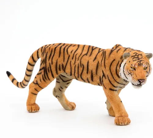 Vista 4 de Papo -Pintado a mano - Figurita -Wild Animal Kingdom - Tigre -50004 -Coleccionable - para niños - Adecuado para niños y niñas- a partir de 3 años