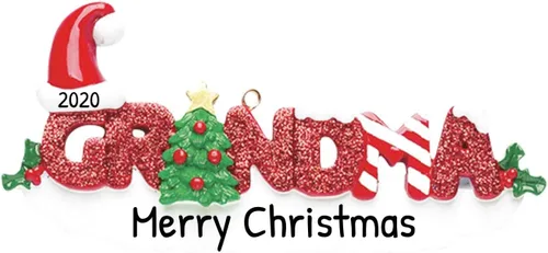 Vista 9 de Adorno de Navidad familiar personalizado – Adornos personalizados para tía, adorno de la mejor tía de la historia, adornos de regalo personalizados