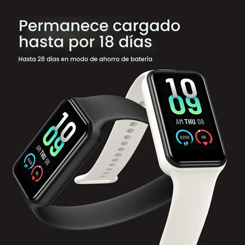 Vista 2 de Amazfit Band 7 - Monitor de actividad física, batería de 18 días, Alexa integrado, pantalla AMOLED 1.47 pulgadas, monitor de frecuencia cardíaca
