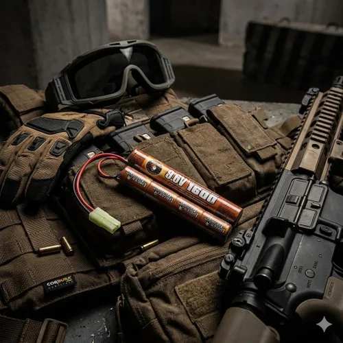 Vista 7 de Lancer Tactical Nimh Airsoft - Batería compatible con pistola AEG Airsoft (9,6 V, 1600 mAh Nunchuck)