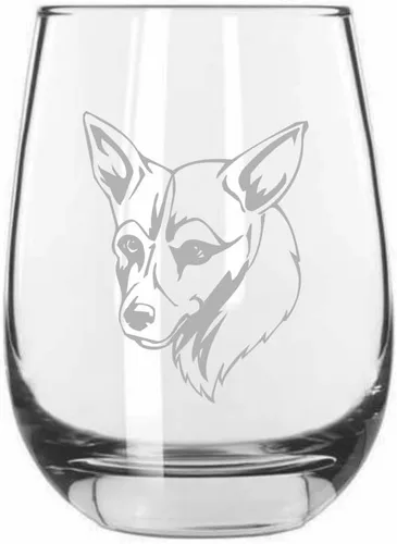 Vista 62 de Shar Pei (chino) - Vaso de vino sin tallo grabado para perro, 15.25 onzas