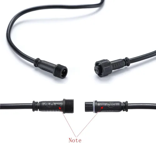 Vista 4 de FVTLED juego de luces para escalera, bajo voltaje y resistente al agua IP65 para exteriores con forma de media luna 1-2/5 pulgadas. Luces LED